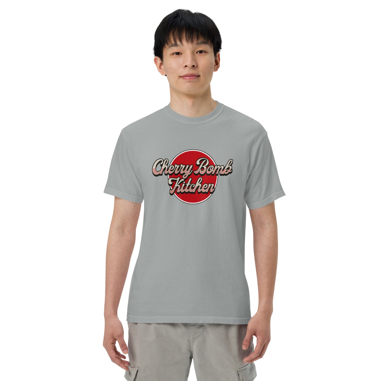 Cherry Bomb Kitchen Color Logo - Unisex garment-dyed heavyweight t-shirt