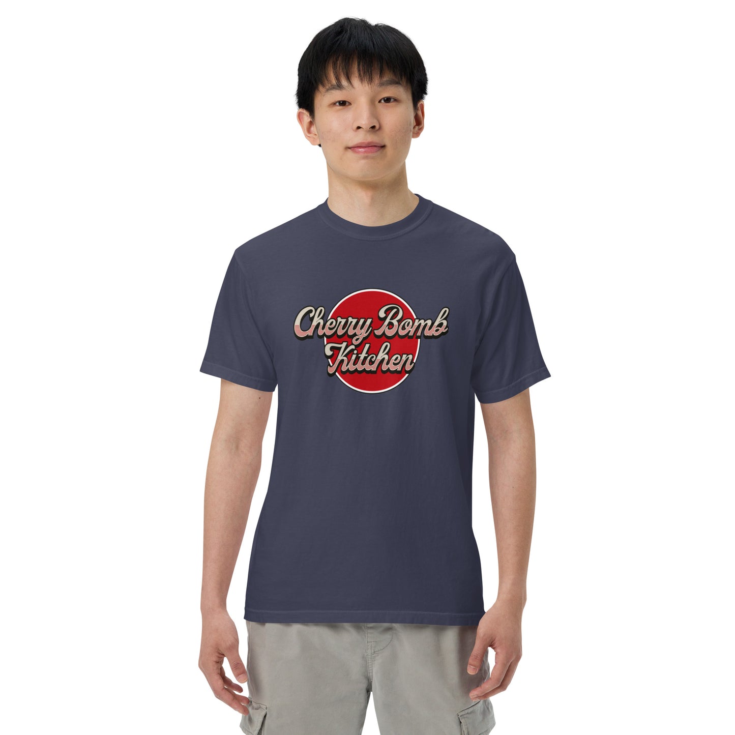 Cherry Bomb Kitchen Color Logo - Unisex garment-dyed heavyweight t-shirt